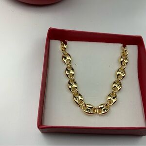 Gold plated Link Chain Anklet  10”